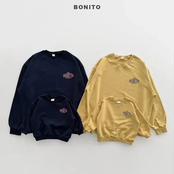 1 <b>BONITO 親子裝</b>Autumn 볼록보니토맨투맨 70-140CM