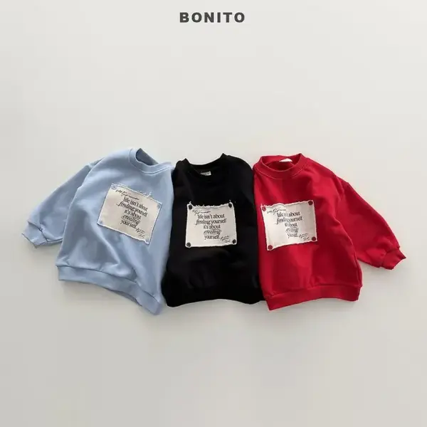 1 <b>BONITO 衛衣</b>Autumn 리멤버버튼맨투맨 70-140CM