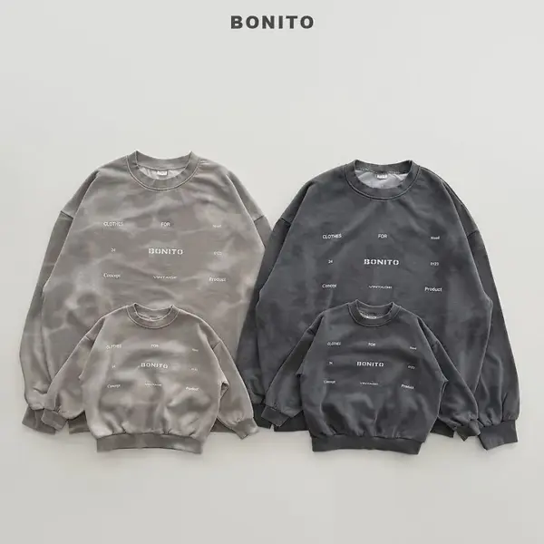 1 <b>BONITO 親子裝</b>Autumn 포그피그먼트맨투맨 70-140CM