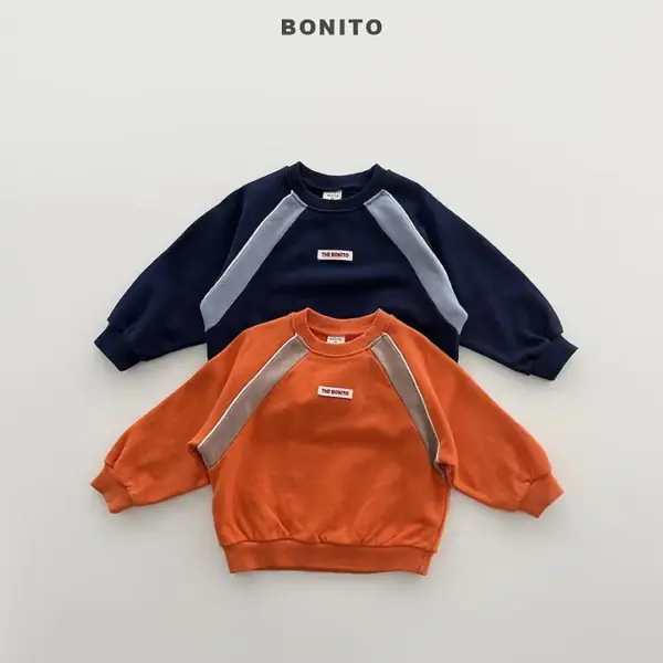 1 <b>BONITO 衛衣</b>Autumn 나그랑삥줄맨투맨 70-140CM