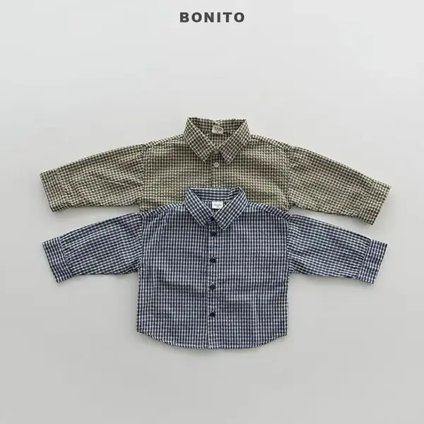 1 <b>BONITO襯衫</b>Autumn 체크셔츠 70-140CM