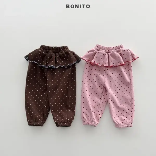 <b>BONITO 褲裙 </b>Autumn 도트프릴조거팬츠  70-140CM