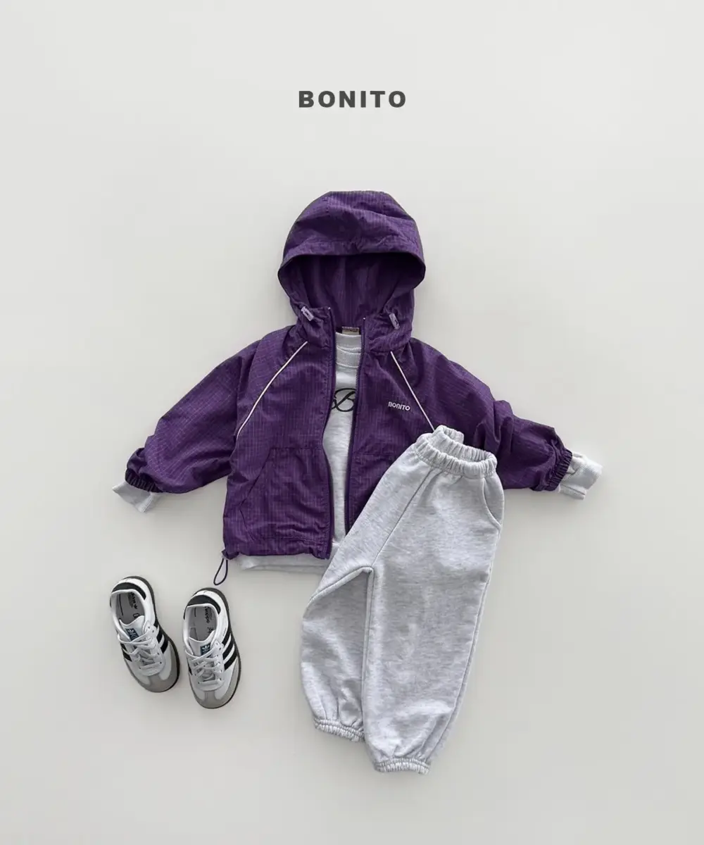 <b>BONITO 親子裝</b>Autumn 체크삥줄바람막이 70-140CM