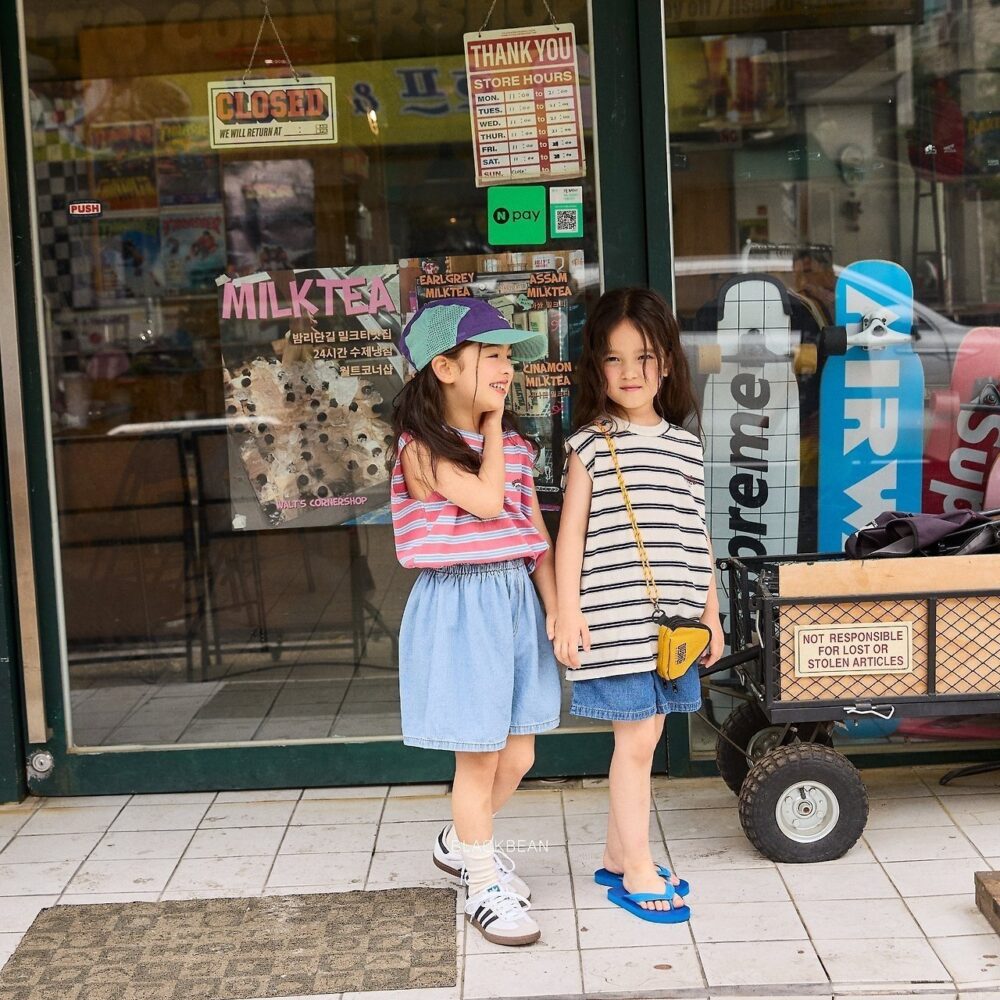 <b>Black bean背心</b>Summer 선데이 나시티 80-120cm
