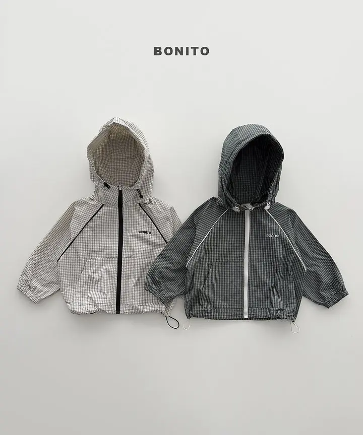<b>BONITO 親子裝</b>Autumn 체크삥줄바람막이 70-140CM