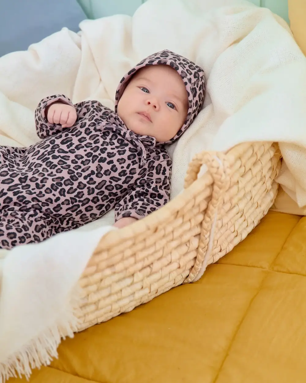 <b>｜BABY｜ OOTTBEBE包屁衣</b>Autumn 리틀호피전신슈트+보넷세트 50-75cm