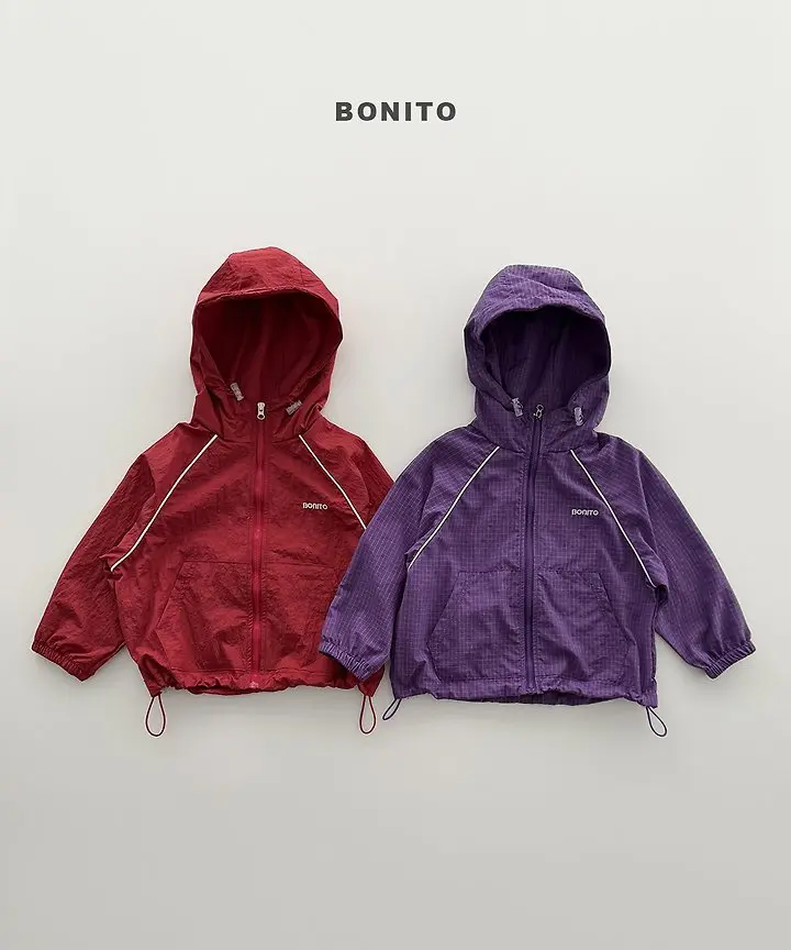 <b>BONITO 親子裝</b>Autumn 체크삥줄바람막이 70-140CM