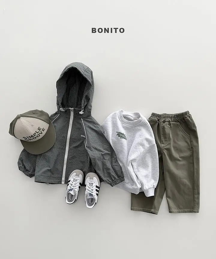 <b>BONITO 親子裝</b>Autumn 체크삥줄바람막이 70-140CM