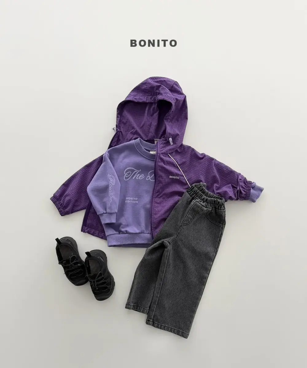 <b>BONITO 親子裝</b>Autumn 체크삥줄바람막이 70-140CM