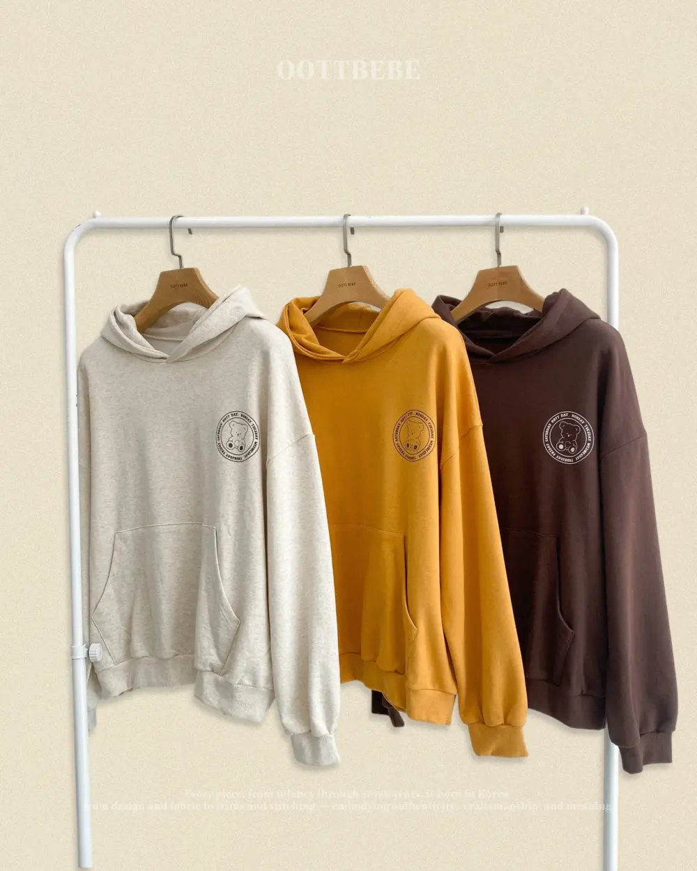 01 <b>OOTTBEBE親子裝</b>Autumn 데이후드맨투맨 65-115cm