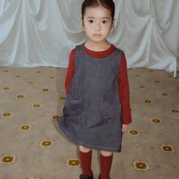 0722 라라랜드 0285 <b>|Kids| Lala land洋裝</b>Autumn 하트 주머니 원피스 75-120cm