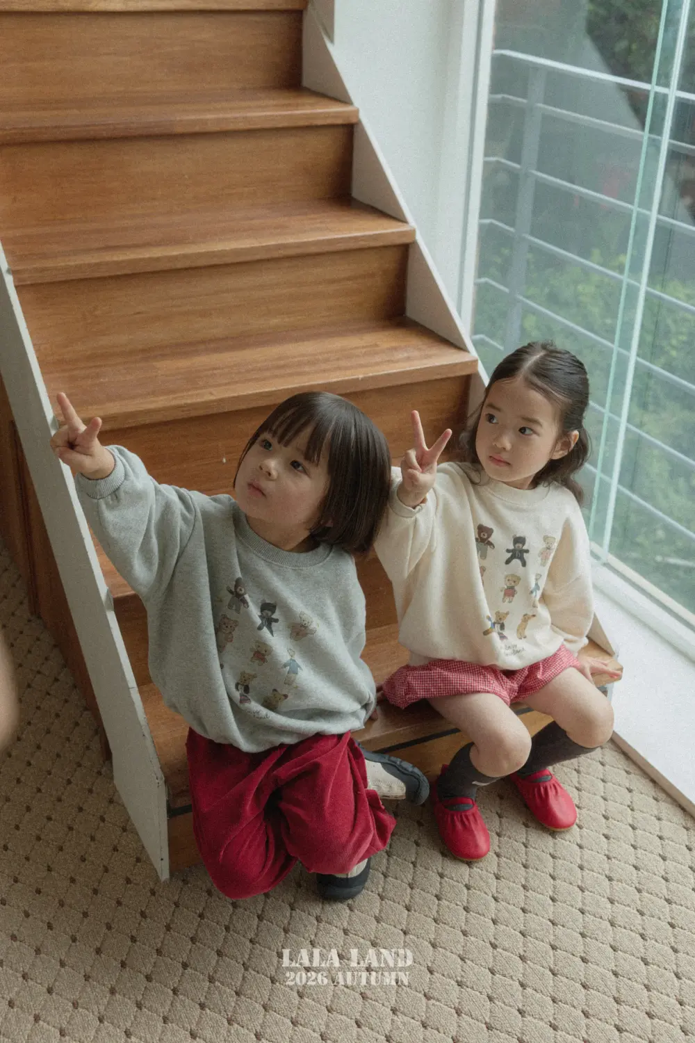 0723 라라랜드 0195 <b>|Kids| Lala land上衣</b>Autumn 라라베어 맨투맨 75-120cm