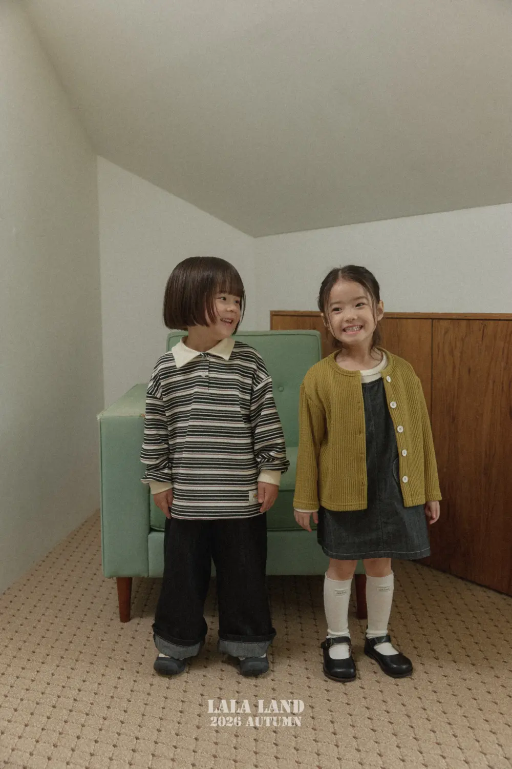 0723 라라랜드 0227 <b>|Kids| Lala land洋裝</b>Autumn 하트 주머니 원피스 75-120cm