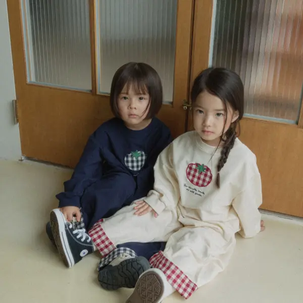 0723 라라랜드 0594 <b>|Kids| Lala land褲子</b>Autumn 체크 배색 바지 75-120cm