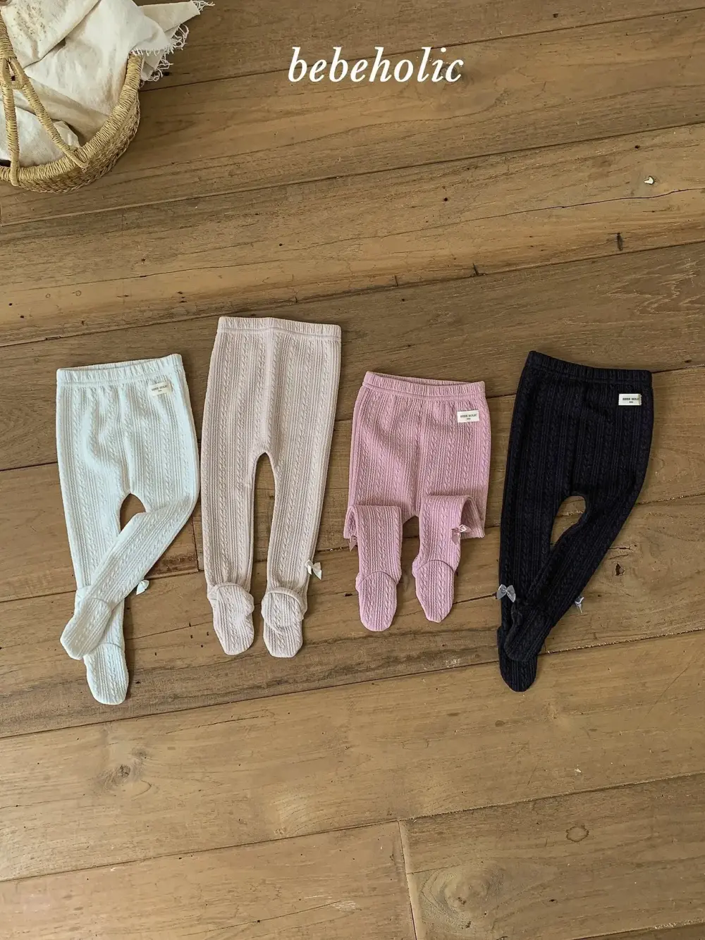 1 <b>|BABY| Bebeholic褲子</b>Autumn 톤톤리본유발레깅스 3-24M