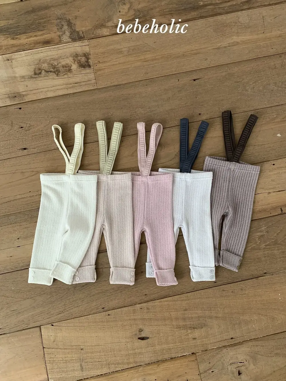 <b>｜BABY｜ Bebeholic吊帶褲</b>Autumn 끌레르니트레깅스 3-24M