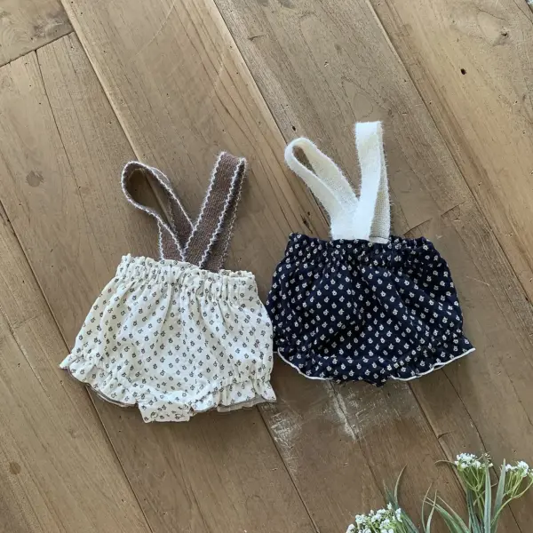 1 <b>|BABY| Bebeholic包屁衣</b>Autumn 리프멜빵블루머 3-24M