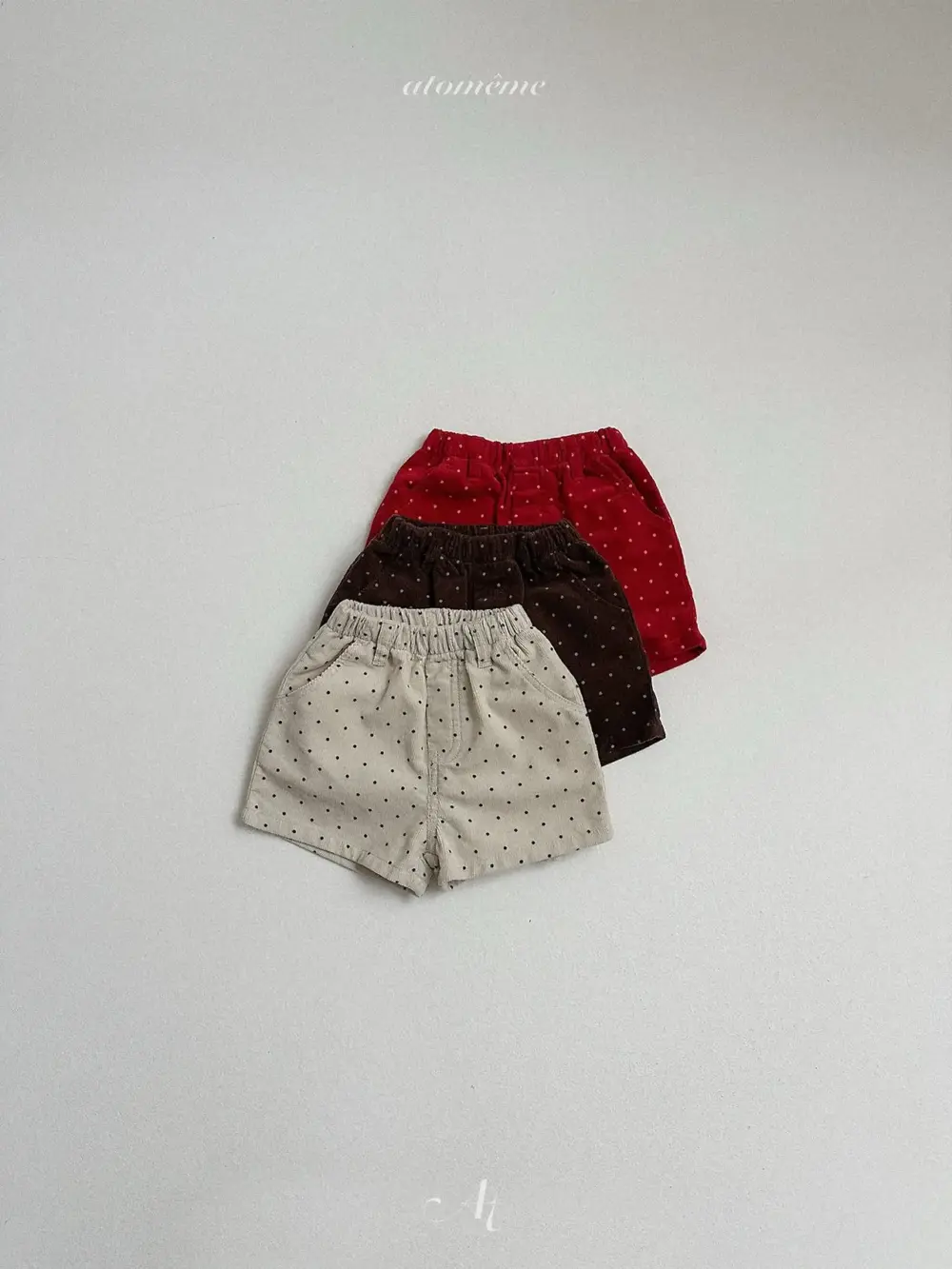 1 <b>Atomeme褲子</b>Autumn 도트 골덴 팬츠 70-110cm