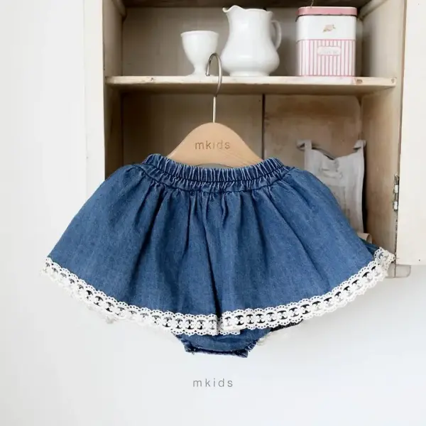<b>｜BABY｜ Mkids褲裙</b>Autumn 헬렌데님스커트 55-80cm