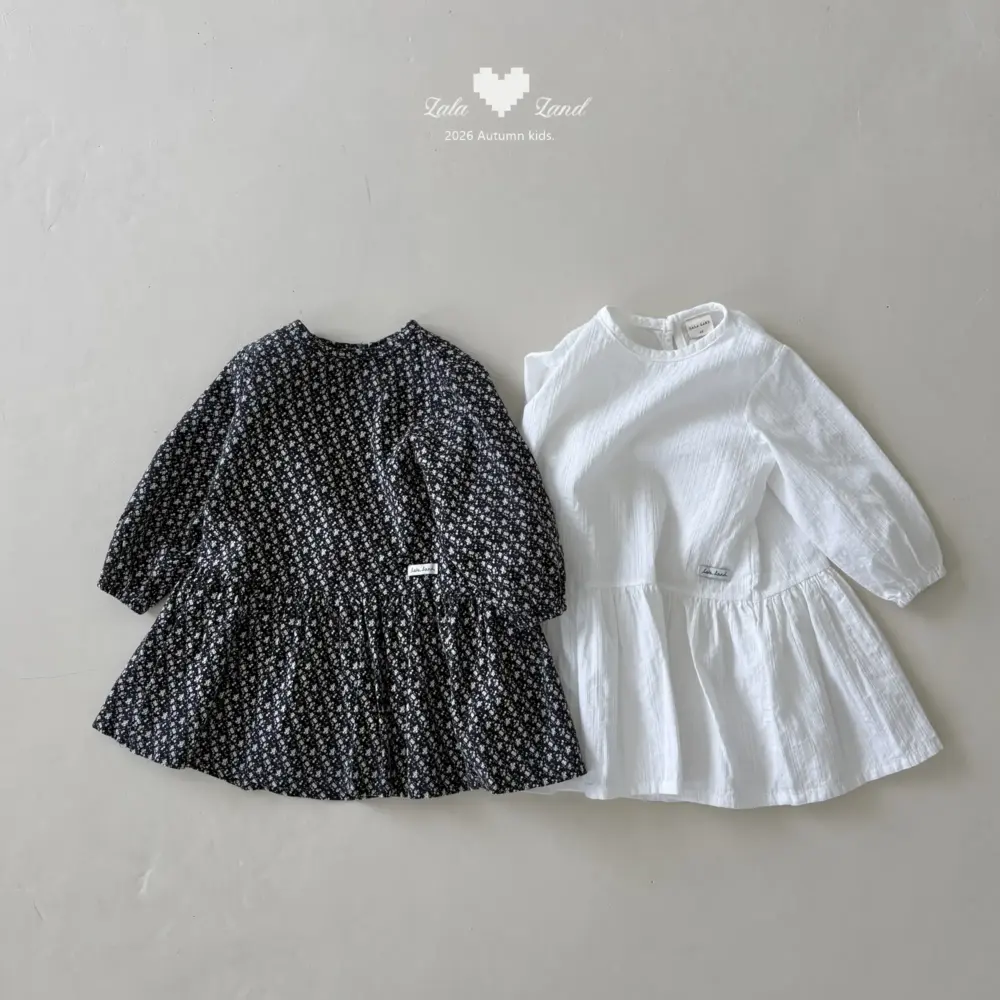 <b>｜Kids｜ Lala land洋裝</b>Autumn 블루밍 롱 BL 75-120cm