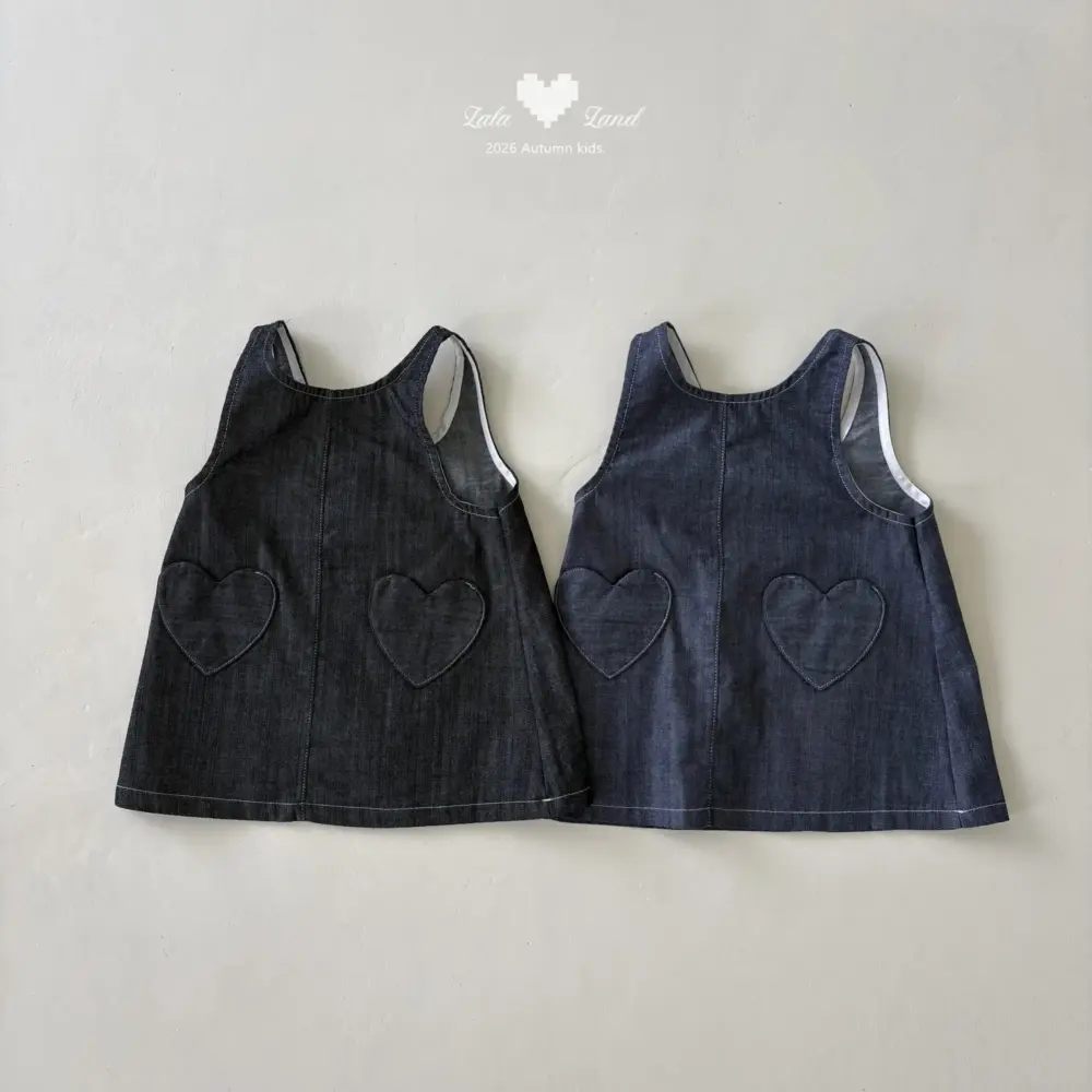 1 <b>|Kids| Lala land洋裝</b>Autumn 하트 주머니 원피스 75-120cm