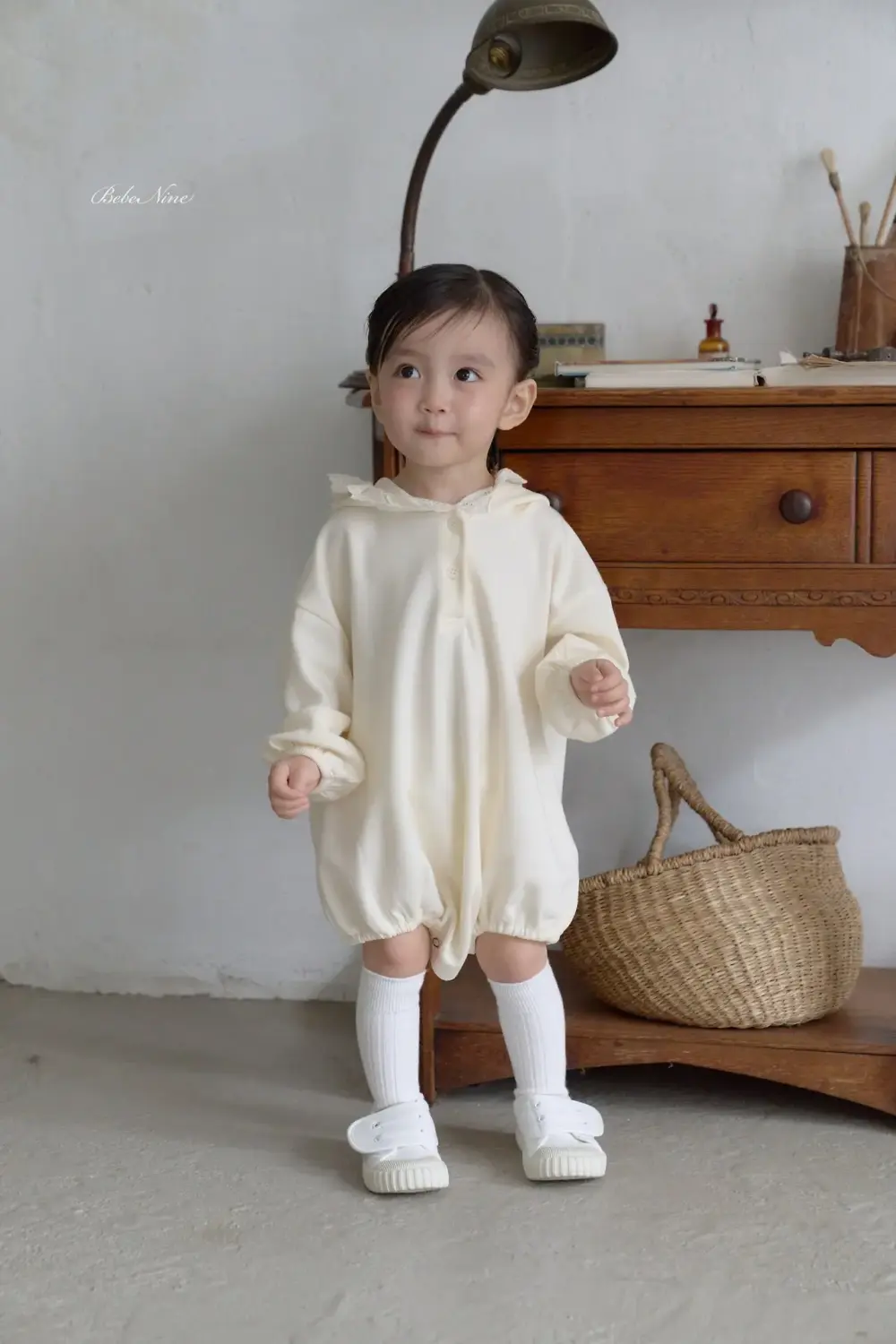 <b>｜BABY ｜Bebe nine 連身衣</b>Autumn 레이스 후드 슈트 65-100cm