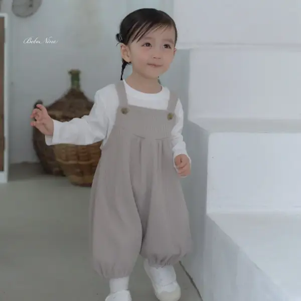 <b>｜BABY ｜Bebe nine 吊帶褲</b>Autumn 모나카 멜빵 슈트 65-100cm
