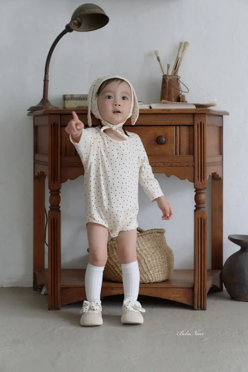 10 <b>|BABY |Bebe nine 帽子</b>Autumn 러브 도트 슈트 FREE