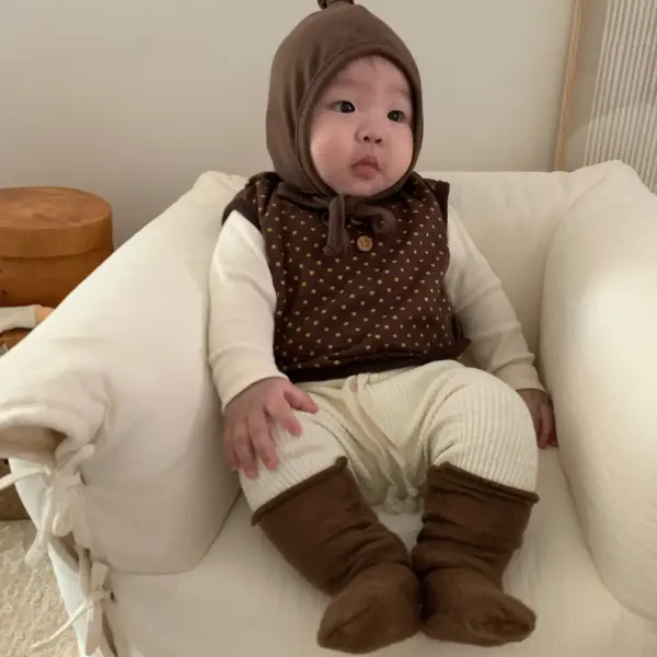 10 <b>|BABY| LaLa land背心</b>Autumn 베베 하트도트 조끼 60-82cm