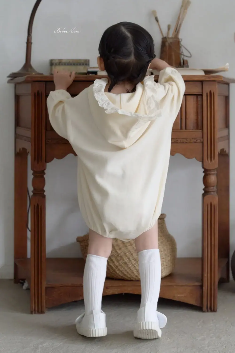<b>｜BABY ｜Bebe nine 連身衣</b>Autumn 레이스 후드 슈트 65-100cm