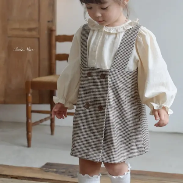 <b>Bebe nine裙子</b>Autumn 루아 트위드 원피스 65-120cm
