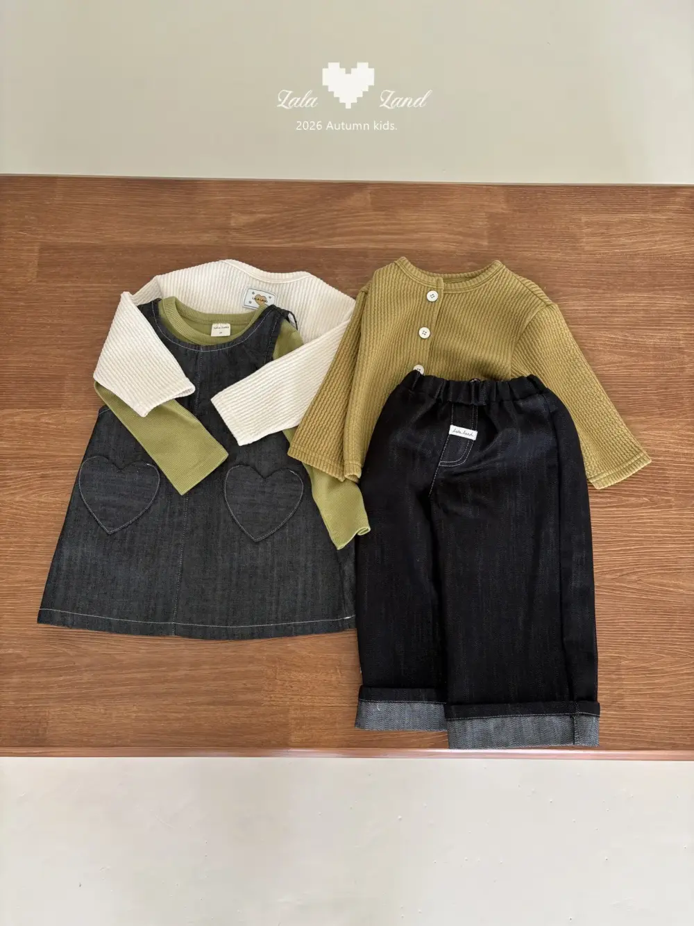 13 <b>|Kids| Lala land洋裝</b>Autumn 하트 주머니 원피스 75-120cm