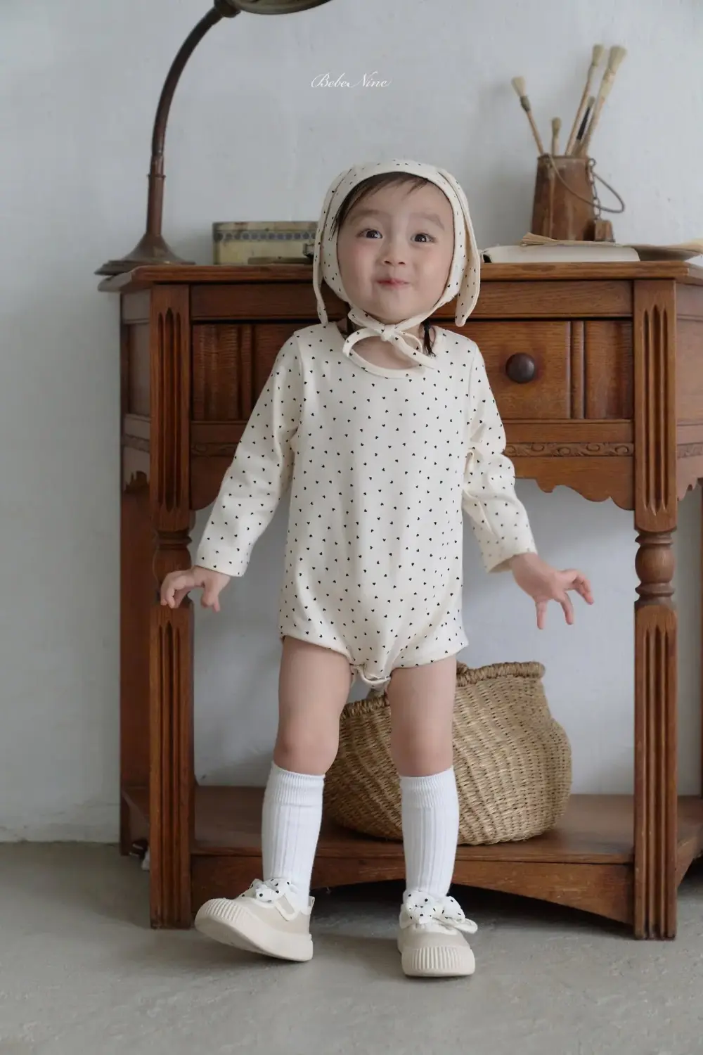 13 <b>|BABY |Bebe nine 帽子</b>Autumn 러브 도트 슈트 FREE
