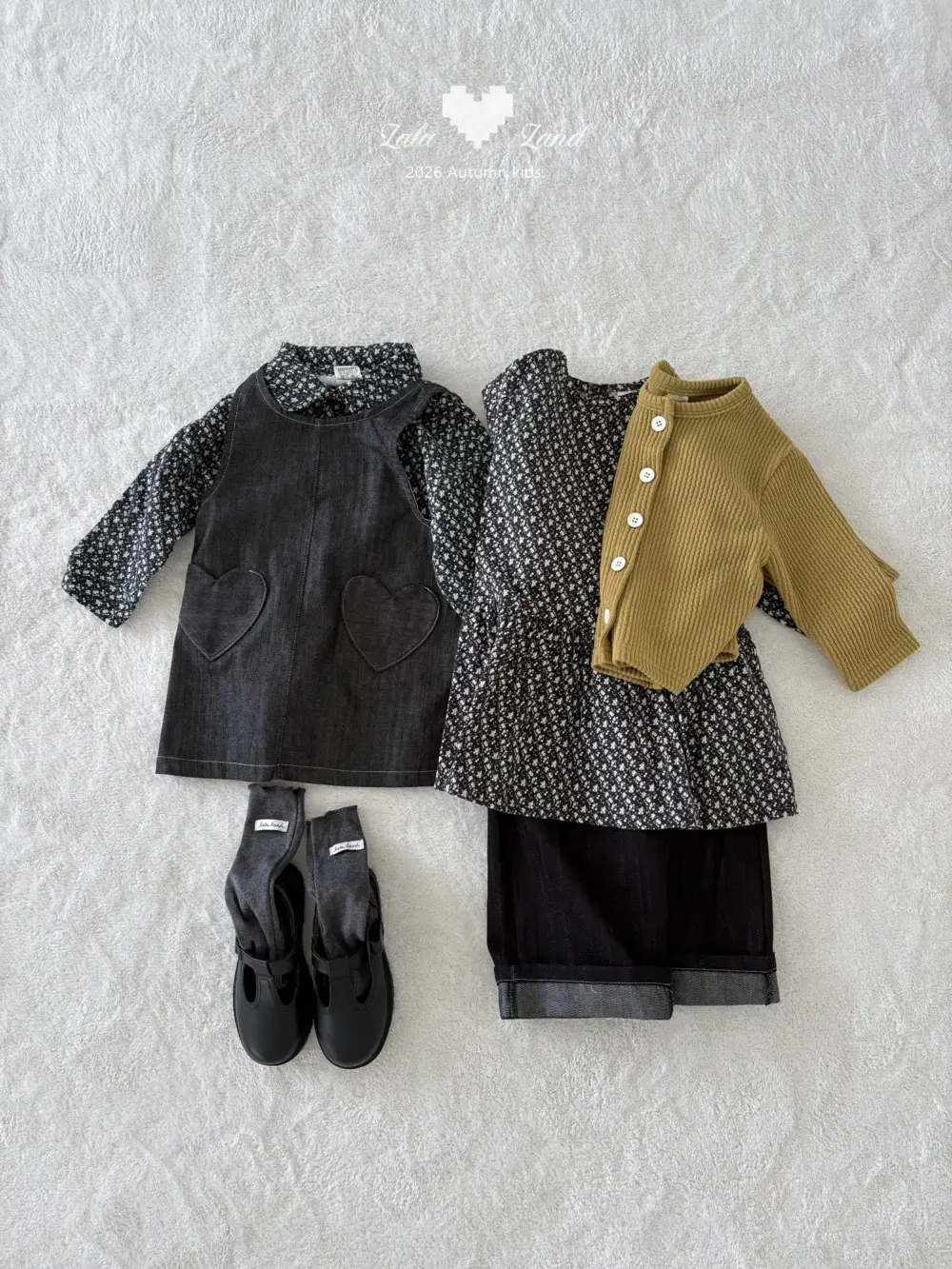 14 <b>|Kids| Lala land洋裝</b>Autumn 하트 주머니 원피스 75-120cm