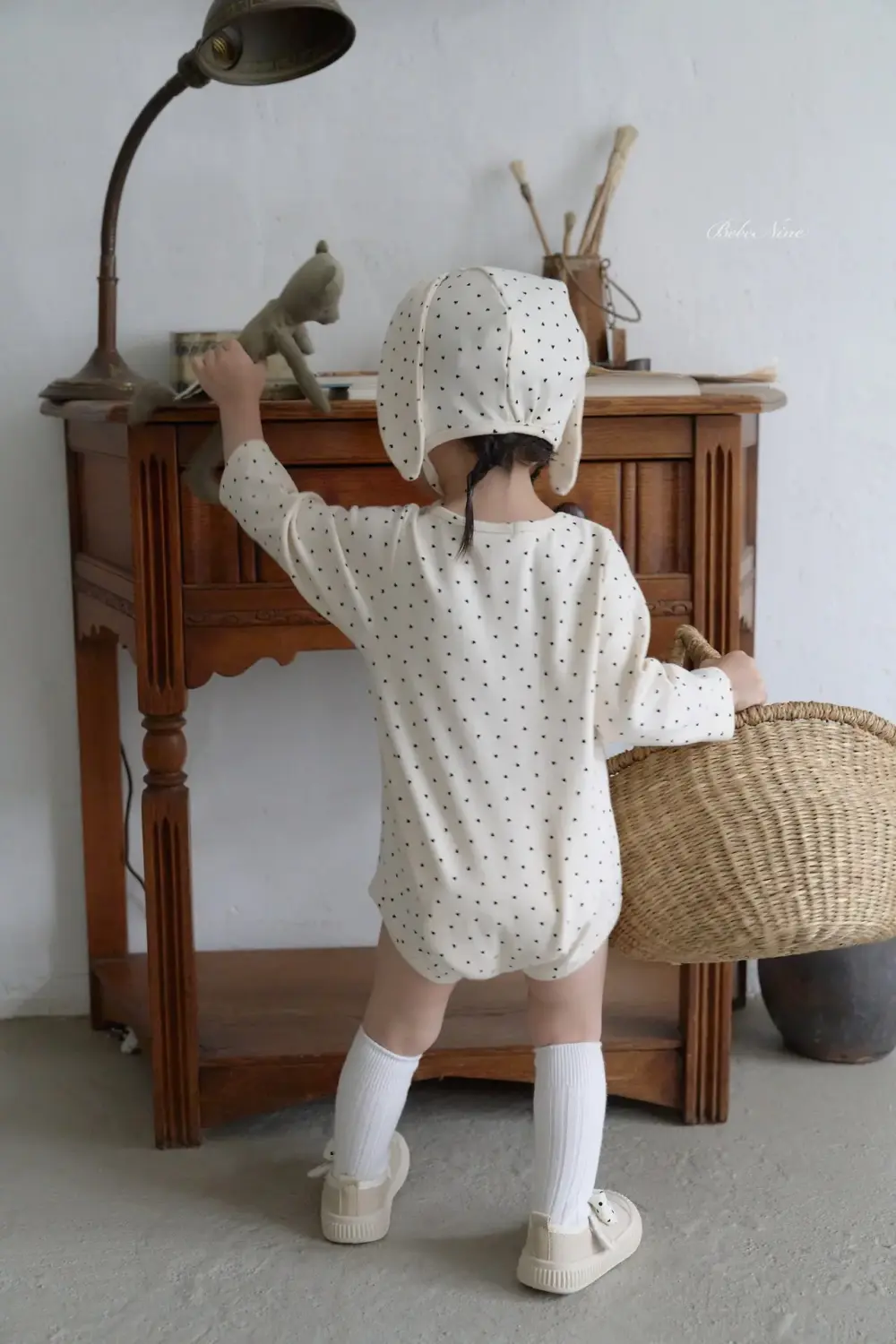 14 <b>|BABY |Bebe nine 帽子</b>Autumn 러브 도트 슈트 FREE
