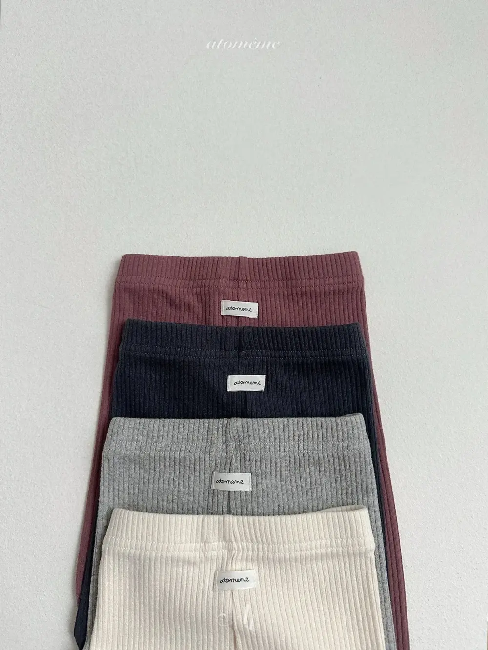 2 <b>Atomeme 褲子</b>Autumn 밀키 골지 레깅스 70-110cm