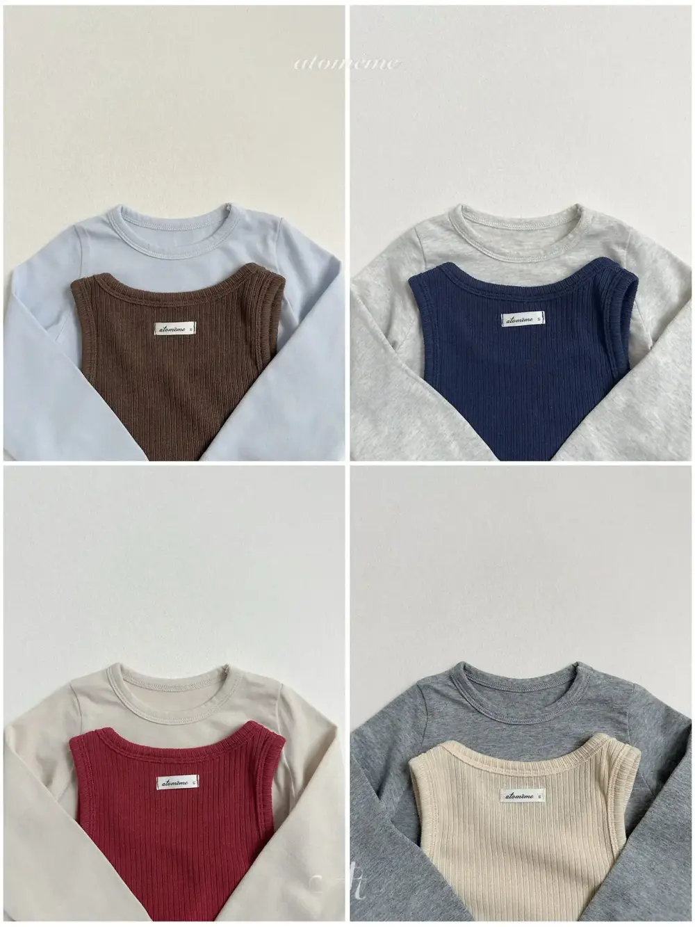 2 <b>Atomeme 套裝</b>Autumn 마레레이어드세트 70-110cm