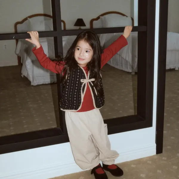 2 <b>|Kids| Lala land背心</b>Autumn 히피 양면 조끼 75-120cm