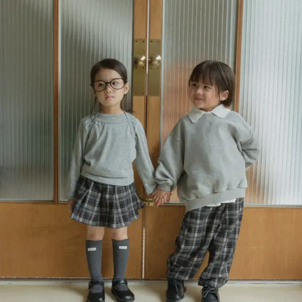 <b>｜Kids｜ Lala land褲子</b>Autumn 팬시 체크 바지 75-120cm