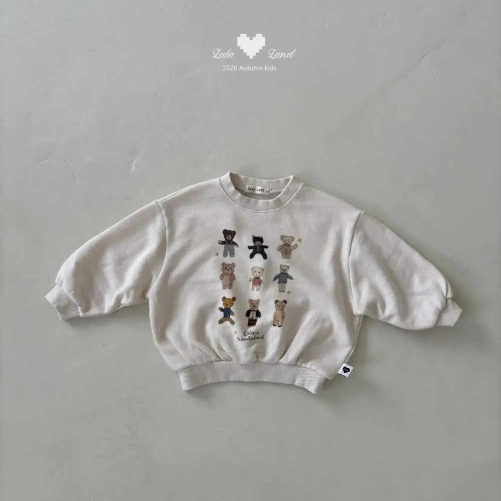 3 <b>|Kids| Lala land上衣</b>Autumn 라라베어 맨투맨 75-120cm
