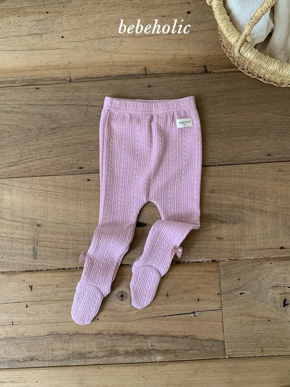 3 <b>|BABY| Bebeholic褲子</b>Autumn 톤톤리본유발레깅스 3-24M