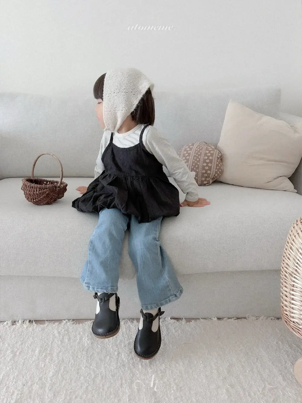 3 <b>Atomeme 褲子</b>Autumn 베리 부츠컷 데님 70-110cm