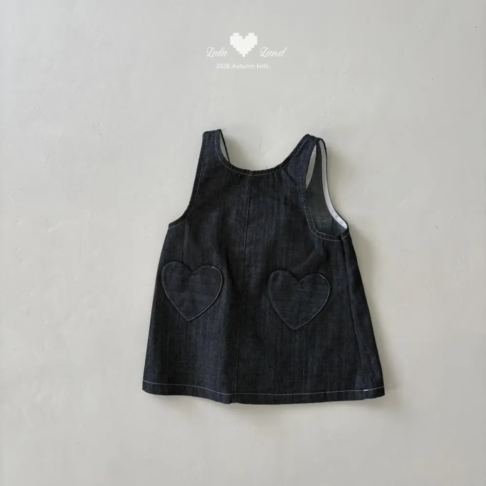 4 <b>|Kids| Lala land洋裝</b>Autumn 하트 주머니 원피스 75-120cm