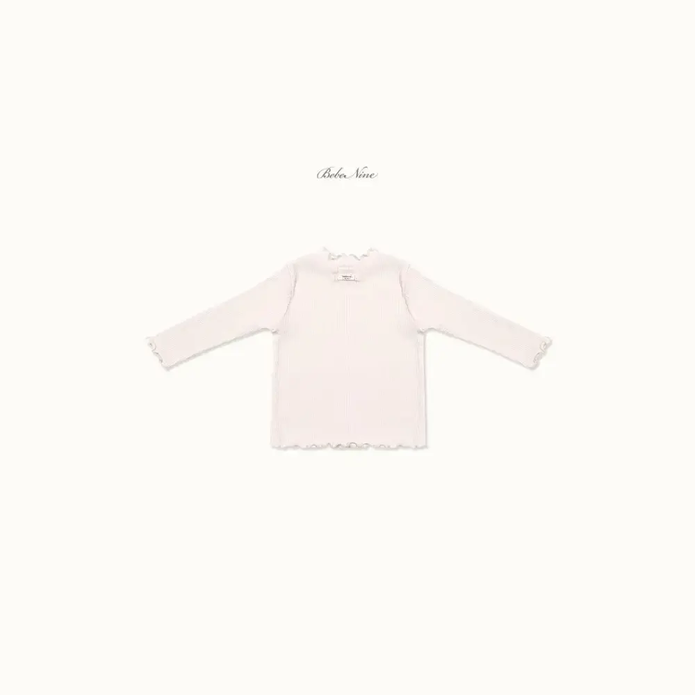 4 <b>Bebe nine上衣</b>Autumn 부들 프릴 골지티 65-120cm