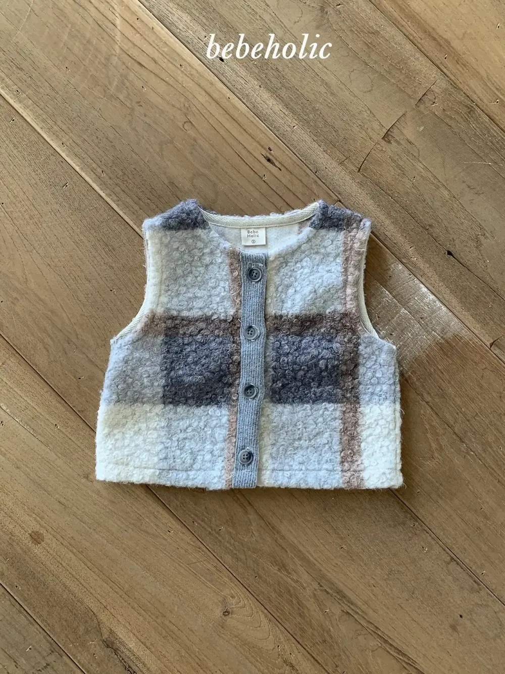 <b>｜BABY｜ Bebeholic背心</b>Autumn 로이체크베스트 3-24M