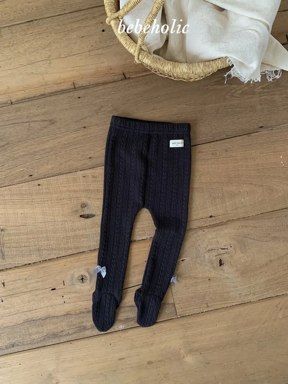 4 <b>|BABY| Bebeholic褲子</b>Autumn 톤톤리본유발레깅스 3-24M