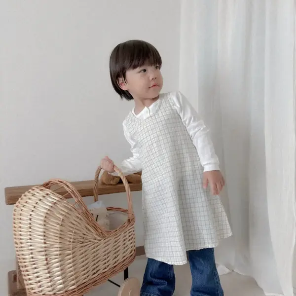 4 <b>Atomeme 背心</b>Autumn 헤이 체크원피스 70-110cm