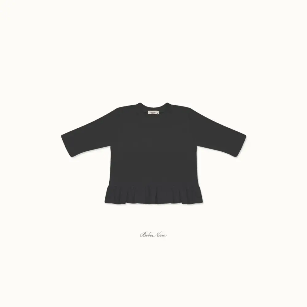 5 <b>Bebe nine上衣</b>Autumn 베이직 프릴 무지티 65-120cm