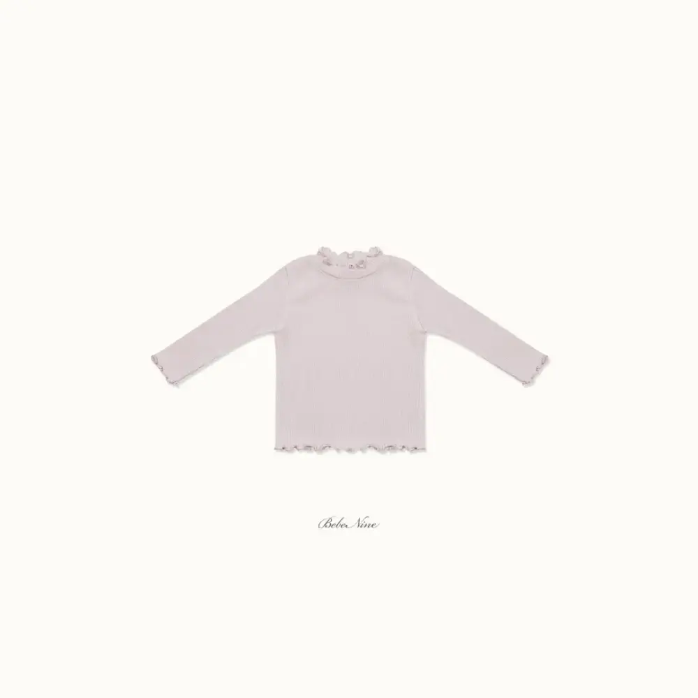 5 <b>Bebe nine上衣</b>Autumn 부들 프릴 골지티 65-120cm