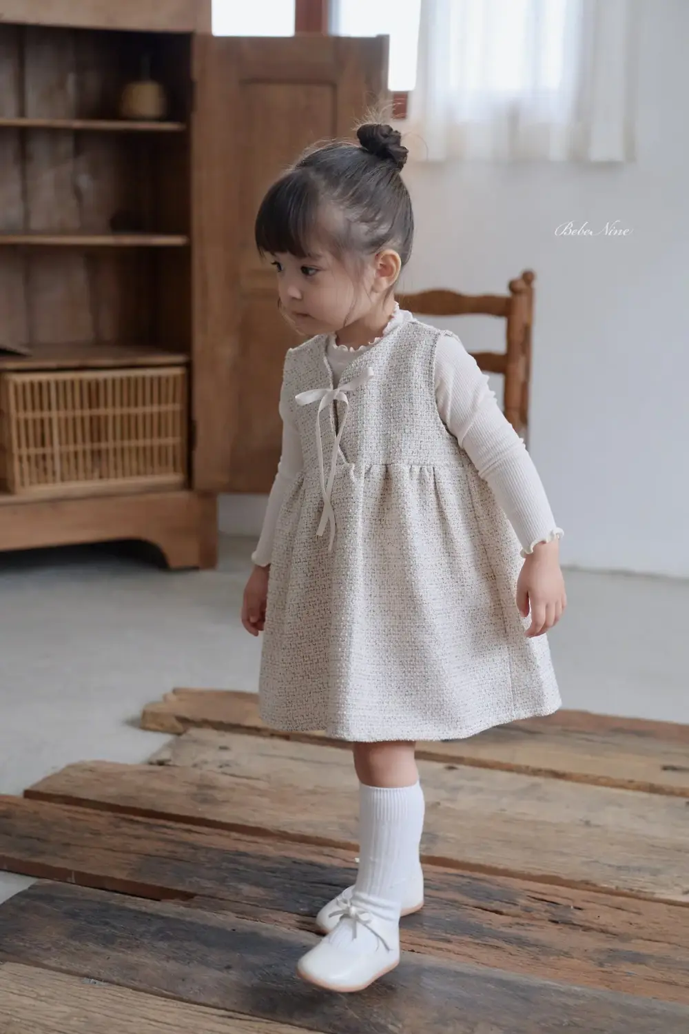 5 <b>Bebe nine洋裝</b>Autumn 로코코 원피스 65-120cm
